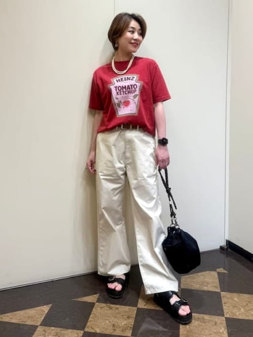 HEINZ プリント クルーネック Tシャツ（Tシャツ/カットソー）｜B