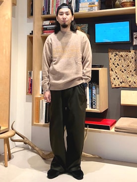 「B:MING by BEAMS（ビーミングバイビームス）のアイテム（ニット/セーター）」を使った、B:MING by BEAMS MENさん（メンズ・172cm）の秋コーディネート