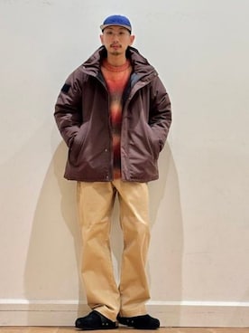 「DANTON（ダントン）のアイテム（ブルゾン）」を使った、B:MING by BEAMS MENさん（メンズ・166cm）の冬コーディネート