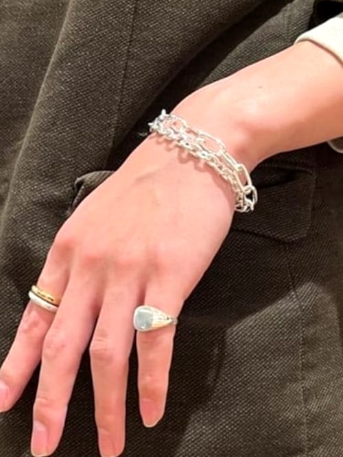 シルバー925 ブレスレット　beams BEAMS ブレスレット / カーブ チェーン SILVER925 メンズ