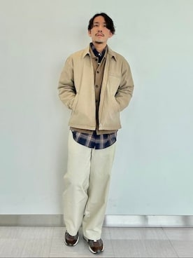 「アイテム（ブルゾン）」を使った、B:MING by BEAMS MENさん（メンズ・173cm）の春コーディネート