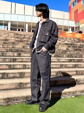 「セットアップスタイル」｜「アイテム（ブルゾン）」を使った、B:MING by BEAMS MENさん（メンズ・168cm）の春コーディネート