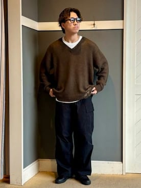 「B:MING by BEAMS（ビーミングバイビームス）のアイテム（ニット/セーター）」を使った、B:MING by BEAMS MENさん（メンズ・178cm）の春コーディネート
