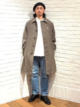 「アイテム（ステンカラーコート）」を使った、B:MING by BEAMS MENさん（メンズ・173cm）の冬コーディネート