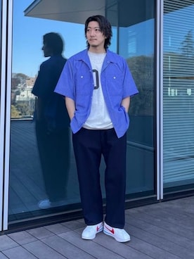 「Lee（リー）のアイテム（その他パンツ）」を使った、B:MING by BEAMS MENさん（メンズ・168cm）の春コーディネート