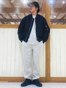 「アイテム（スウェット）」を使った、B:MING by BEAMS MENさん（メンズ・170cm）の秋コーディネート