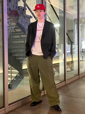 「アイテム（スウェット、シルバー系）」を使った、B:MING by BEAMS MENさん（メンズ・174cm）の冬コーディネート