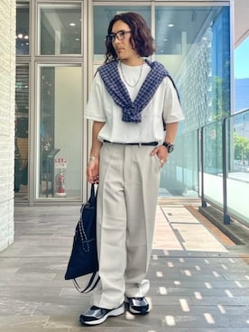 「NEW BALANCE（ニューバランス）のアイテム」を使った、B:MING by BEAMS MENさん（メンズ・169cm）の夏コーディネート