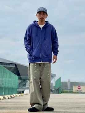 「アイテム（パーカー）」を使った、B:MING by BEAMS MENさん（メンズ・166cm）の夏コーディネート