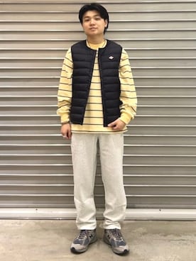 「アイテム（ダウンベスト）」を使った、B:MING by BEAMS MENさん（メンズ・165cm）の秋コーディネート