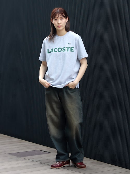セール】LACOSTE / ヘビーウェイト ブランドネーム ロゴTシャツ（T
