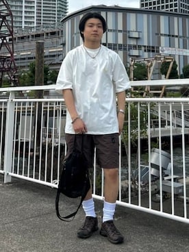 「Gramicci（グラミチ）のアイテム（パンツ）」を使った、B:MING by BEAMS MENさん（メンズ・165cm）の夏コーディネート