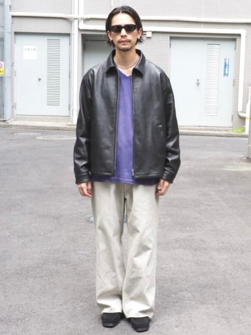 セール】ambiance / レザー ジップ ブルゾン（ブルゾン）｜B:MING by