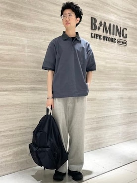 「B:MING by BEAMS（ビーミングバイビームス）のアイテム（ポロシャツ）」を使った、B:MING by BEAMS MENさん（メンズ・175cm）の夏コーディネート
