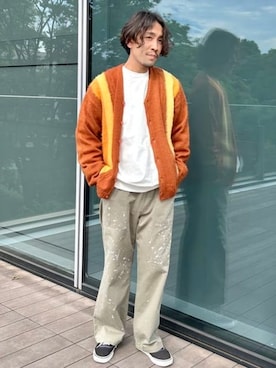 「アイテム（カーディガン/ボレロ）」を使った、B:MING by BEAMS MENさん（メンズ・173cm）の秋コーディネート