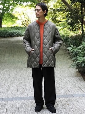 「アイテム（ダウンジャケット/コート）」を使った、B:MING by BEAMS MENさん（メンズ・176cm）の秋コーディネート
