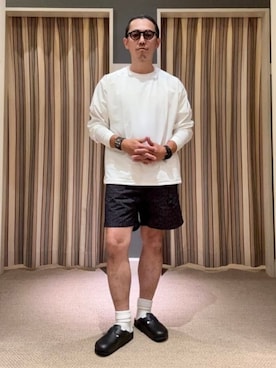 「Gramicci（グラミチ）のアイテム（パンツ）」を使った、B:MING by BEAMS MENさん（メンズ・173cm）の夏コーディネート