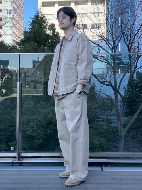 美品BEAMSビームスSSZ ワイドチノパン19SS汗CHINOベージュＭ B:MING by BEAMS（ビーミング by ビームス）ambiance / Wide 2