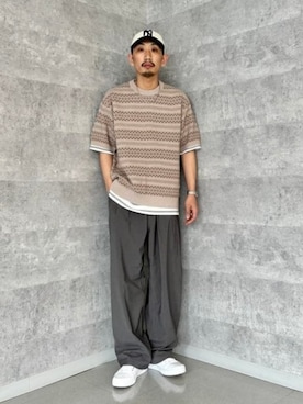 「B:MING by BEAMS（ビーミングバイビームス）のアイテム（ニット/セーター）」を使った、B:MING by BEAMS MENさん（メンズ・166cm）の春コーディネート