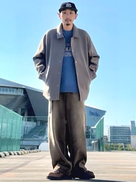 「B:MING by BEAMS（ビーミングバイビームス）のアイテム（ニット/セーター）」を使った、B:MING by BEAMS MENさん（メンズ・166cm）の秋コーディネート