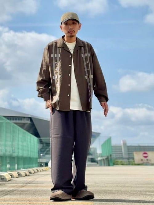 刺繍 オープンカラー シャツ（シャツ/ブラウス）｜B:MING by