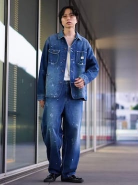 「アイテム（カバーオール）」を使った、B:MING by BEAMS MENさん（メンズ・186cm）の夏コーディネート