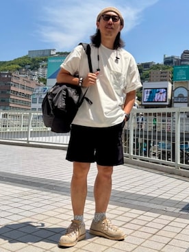「アイテム（バックパック/リュック）」を使った、B:MING by BEAMS MENさん（メンズ・173cm）の夏コーディネート