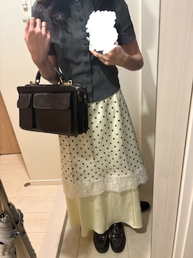 「イタリアで購入のアイテム（バッグ、ブラウン系）」を使った、きてぃさん（レディース・153cm）の秋コーディネート