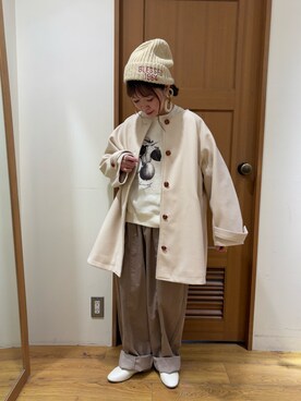 「Samansa Mos2（サマンサ モスモス）のアイテム（その他アウター）」を使った、ちば𓍯さん（レディース・151cm）の冬コーディネート