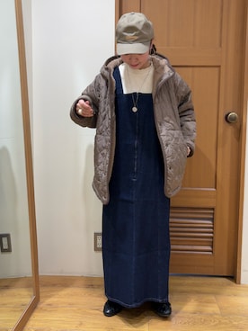 「Samansa Mos2（サマンサ モスモス）のアイテム（ブルゾン）」を使った、ちば𓍯さん（レディース・151cm）の冬コーディネート