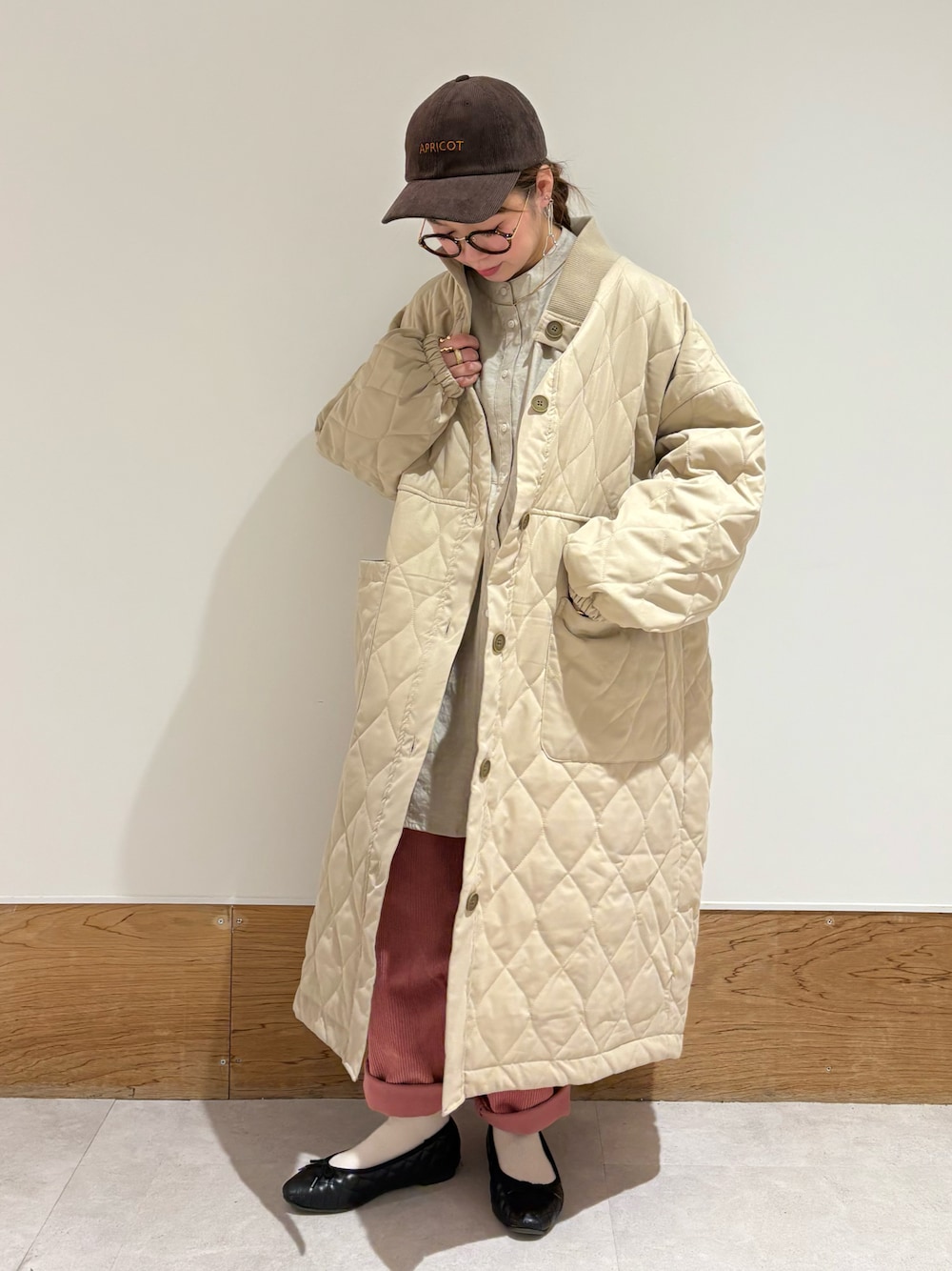 【 Samansa Mos2 】キルトリブスタンドカラーコート Samansa Mos2（サマンサ モスモス）の「キルトリブスタンドカラー