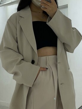 「tiptop（ティップトップ）のアイテム（テーラードジャケット）」を使った、ヒマワリさん（レディース・144cm）の秋コーディネート