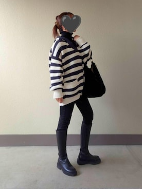 「アイテム（シューズ）」を使った、めめさん（レディース・152cm）の冬コーディネート