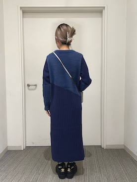 「AVIREX（アヴィレックス）のアイテム（ワンピース/ドレス）」を使った、Акаяiさん（レディース・155cm）の冬コーディネート