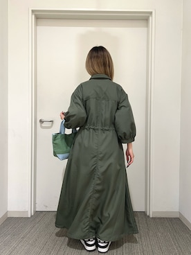 「AVIREX（アヴィレックス）のアイテム（シャツワンピース）」を使った、Акаяiさん（レディース・155cm）の夏コーディネート