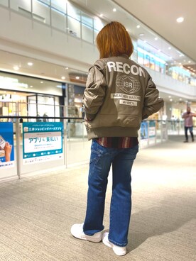 「ららぽーと富士見」｜「アイテム（ライダースジャケット）」を使った、Акаяiさん（レディース・155cm）の秋コーディネート