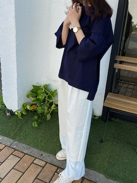 「LECIELBLEU」｜めるみみさん（レディース・156cm）の夏コーディネート