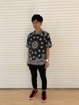 「シュプリーム」｜「アイテム（デジタル腕時計）」を使った、gagamalu23さん（メンズ・174cm）の夏コーディネート