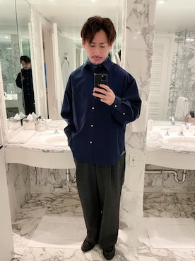 「Paraboot（パラブーツ）のParaboot / パラブーツ　ランス REIMS（ローファー、ブラック系）」を使った、fumiさん（メンズ・176cm）の冬コーディネート