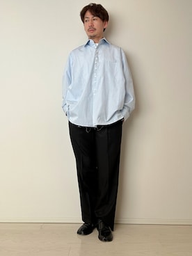 「th（ティー エイチ）のアイテム（パンツ）」を使った、fumiさん（メンズ・176cm）の秋コーディネート