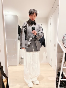 「Blanc YM（ブランワイエム）のアイテム」を使った、fumiさん（メンズ・176cm）の春コーディネート