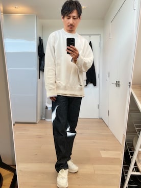 「stein」｜「アイテム（スウェット）」を使った、fumiさん（メンズ・176cm）の春コーディネート
