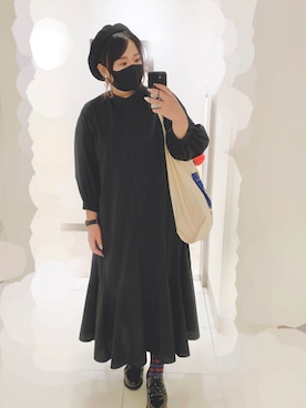 「H&M（エイチ・アンド・エム）のアイテム（ハンチング/ベレー帽）」を使った、eriさん（レディース・153cm）の秋コーディネート