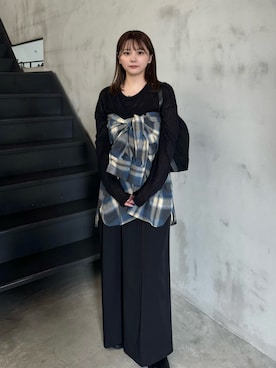 「アイテム（スラックス）」を使った、ruriさん（レディース・148cm）の夏コーディネート