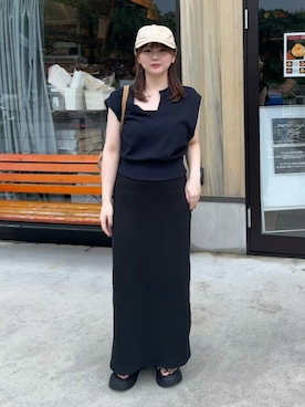 「アイテム（帽子）」を使った、ruriさん（レディース・148cm）の夏コーディネート