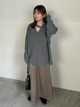 「select MOCA（セレクトモカ）のアイテム（スカート）」を使った、ruriさん（レディース・148cm）の秋コーディネート