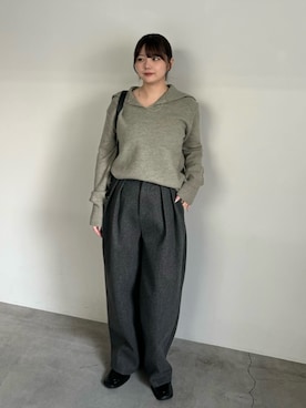 「select MOCA（セレクトモカ）のアイテム（パンツ）」を使った、ruriさん（レディース・148cm）の冬コーディネート