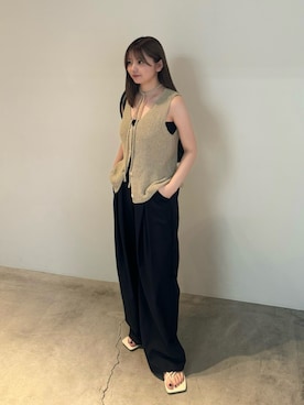 「アイテム（スラックス）」を使った、ruriさん（レディース・148cm）の夏コーディネート