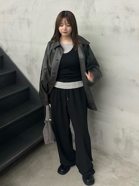 「アイテム（ステンカラーコート）」を使った、ruriさん（レディース・148cm）の秋コーディネート