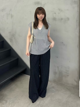 「select MOCA（セレクトモカ）のアイテム（その他パンツ）」を使った、ruriさん（レディース・148cm）の夏コーディネート